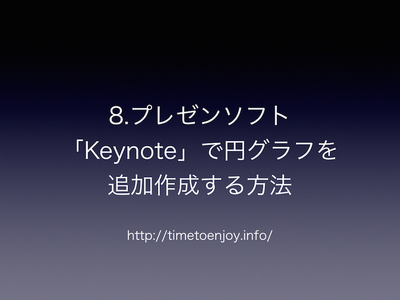 8.プレゼンソフト「Keynote」で円グラフを追加作成する方法