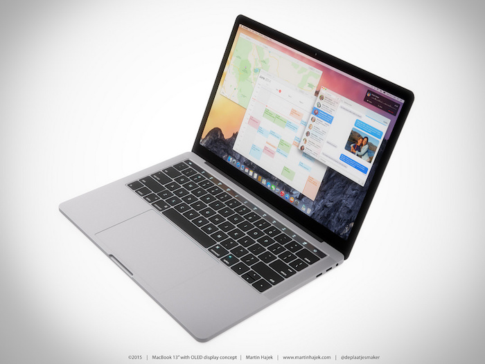 新型「MacBook Pro」イメージ画像！有機ELディスプレイのタッチバー搭載