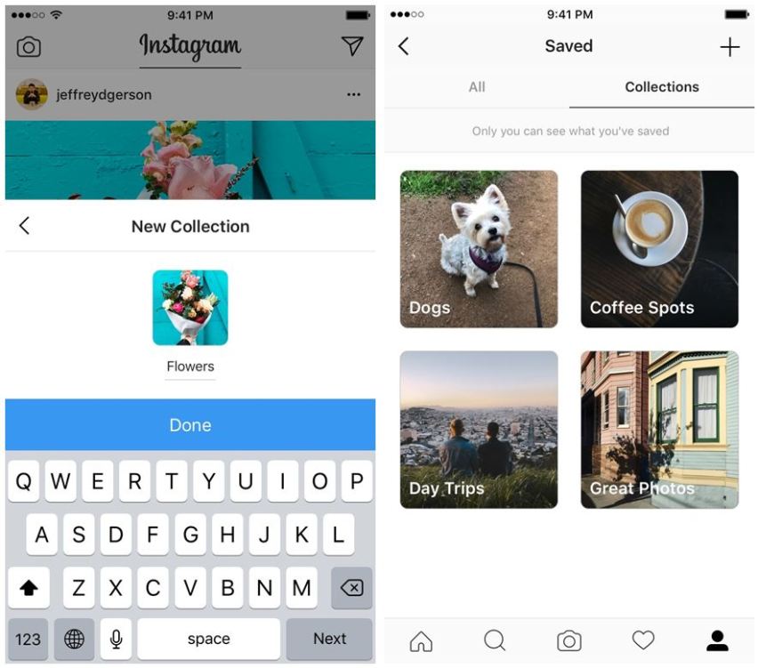 Instagram、お気に入りの投稿を整理して保存できる「コレクション」機能を追加