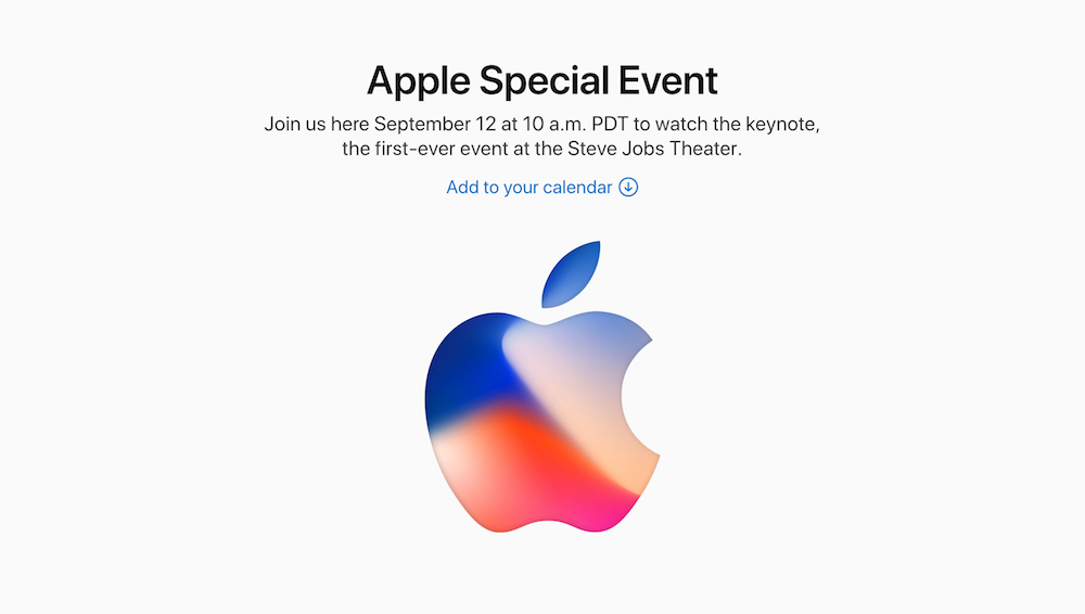 Apple、iPhone8の発表イベント開催日を9月12日と発表！日本時間は13日午前2時から