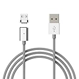 dodocool Micro USB磁力ケーブル Micro USB充電ケーブル データの同期が可能 (一つのMicro USBコネクタ付き ) LEDライト シルバー 3.9ft / 1.2m